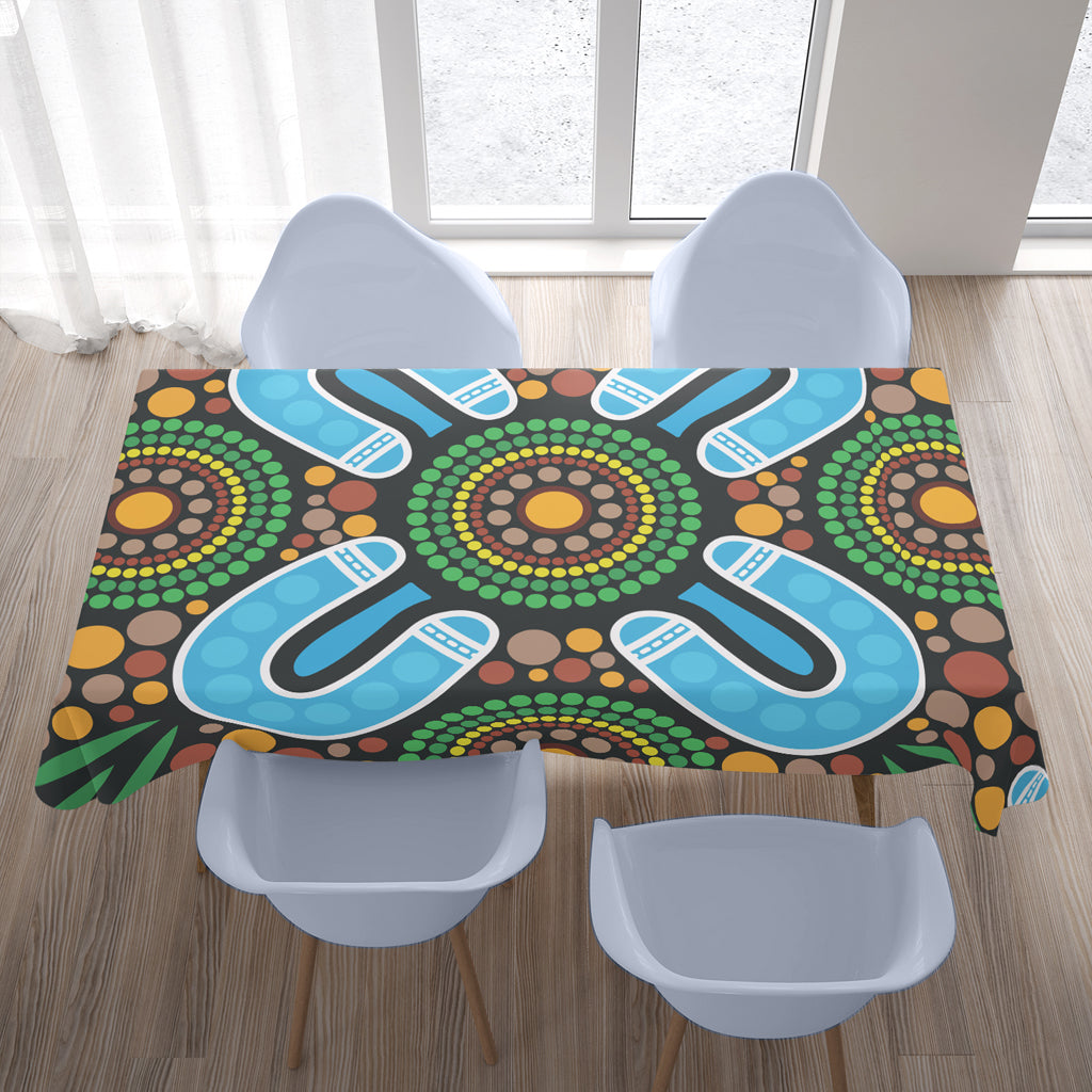 australia-aboriginal-inspired-tablecloth-green-aboriginal-connection-artwork