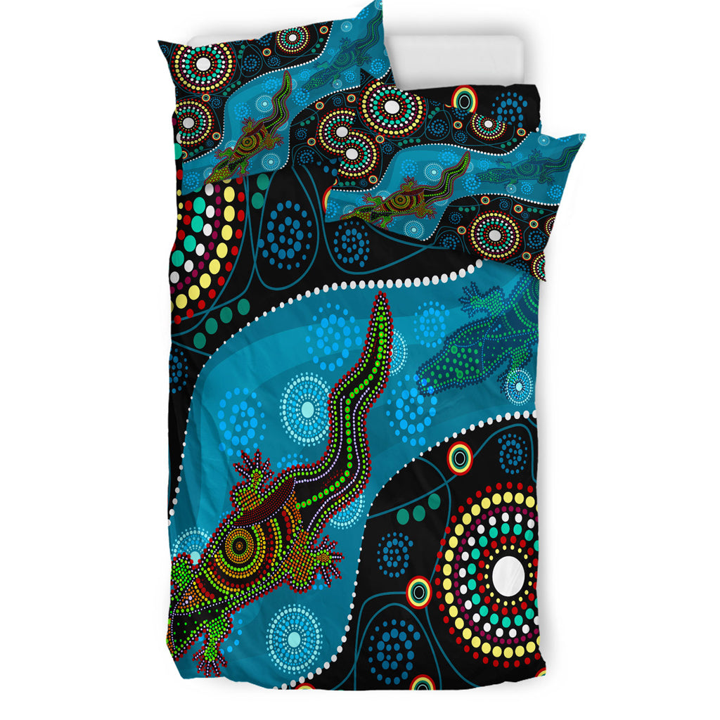 australia-indigenous-bedding-set-aboriginal-inspired-dreamtime-crocodile