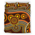australia-indigenous-bedding-set-aboriginal-inspired-dot-art-connection-with-footprints