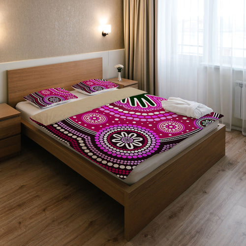 australia-indigenous-bedding-set-aboriginal-inspired-dot-art-handprint-background