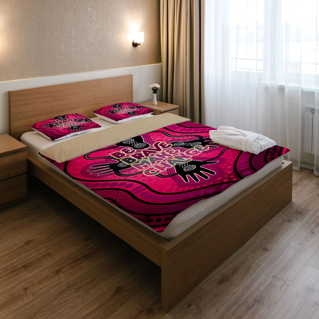 australia-national-reconciliation-week-bedding-set-be-brave-make-change-friendship-and-unity-concept