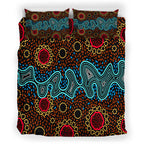 australia-indigenous-bedding-set-aboriginal-inspired-dot-art-painting-river-concept