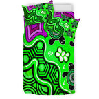 australia-indigenous-bedding-set-aboriginal-inspired-dot-art-painting-with-turtle