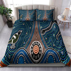 australia-indigenous-bedding-set-aboriginal-inspired-dot-painting-depicting-fierce-snake-and-magpies