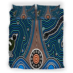australia-indigenous-bedding-set-aboriginal-inspired-dot-painting-depicting-fierce-snake-and-magpies