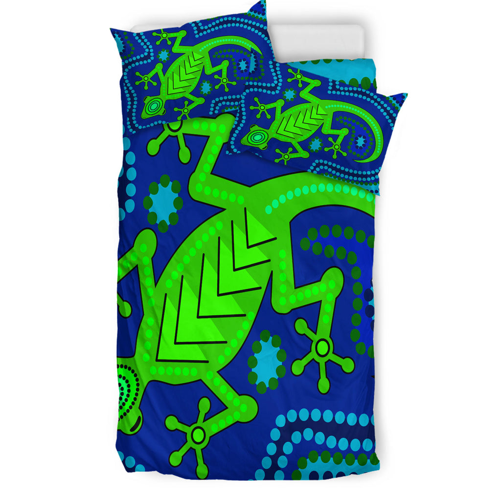 australia-indigenous-bedding-set-aboriginal-inspired-dreamtime-lizard