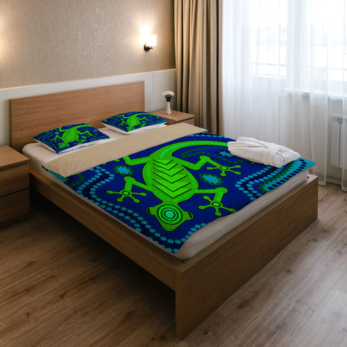 australia-indigenous-bedding-set-aboriginal-inspired-dreamtime-lizard
