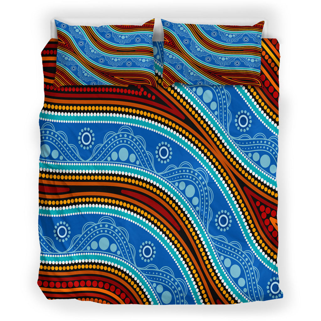 australia-indigenous-bedding-set-aboriginal-inspired-river-and-land-concept-dot-art-painting