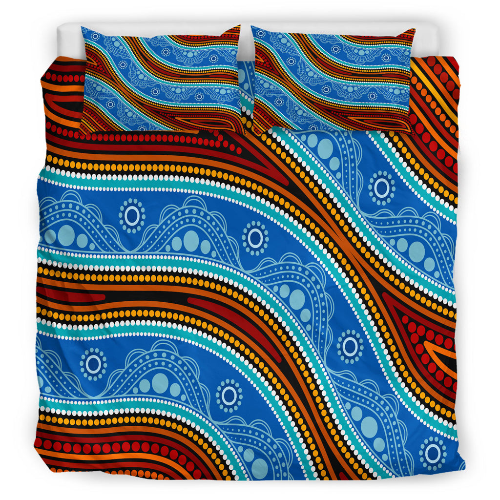 australia-indigenous-bedding-set-aboriginal-inspired-river-and-land-concept-dot-art-painting