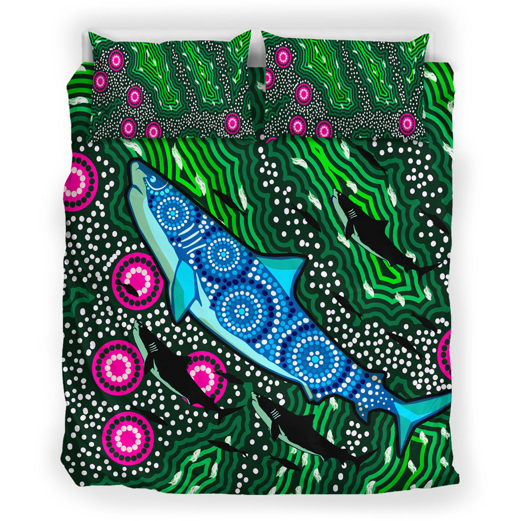 australia-indigenous-bedding-set-aboriginal-inspired-sharks-background-of-dreaming-art