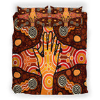 australia-indigenous-bedding-set-aboriginal-inspired-style-dot-art-friendship-concept