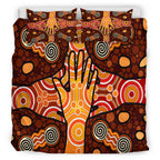 australia-indigenous-bedding-set-aboriginal-inspired-style-dot-art-friendship-concept