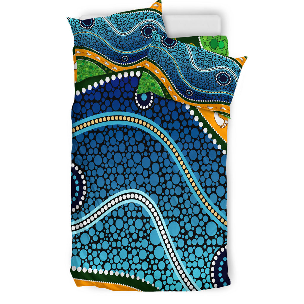 australia-indigenous-bedding-set-aboriginal-inspired-style-of-background-depicting-nature