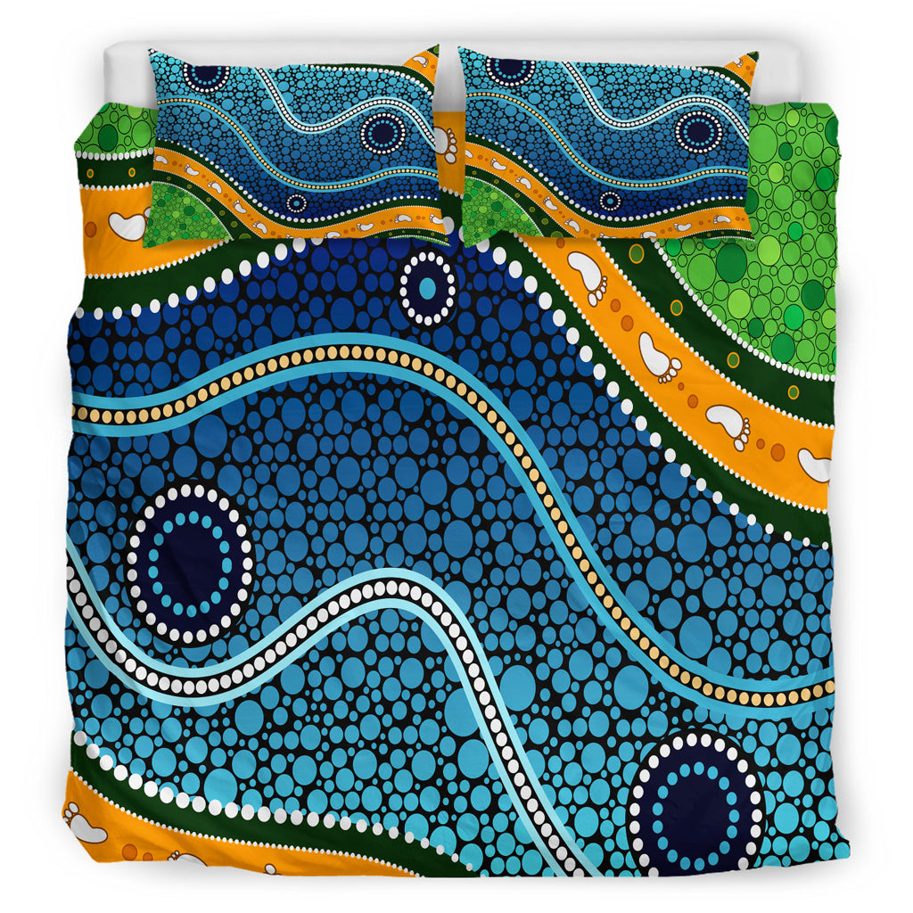 australia-indigenous-bedding-set-aboriginal-inspired-style-of-background-depicting-nature