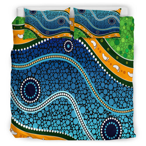 australia-indigenous-bedding-set-aboriginal-inspired-style-of-background-depicting-nature