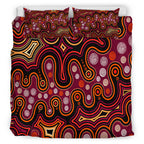 australia-indigenous-bedding-set-aboriginal-inspired-style-of-dot-background