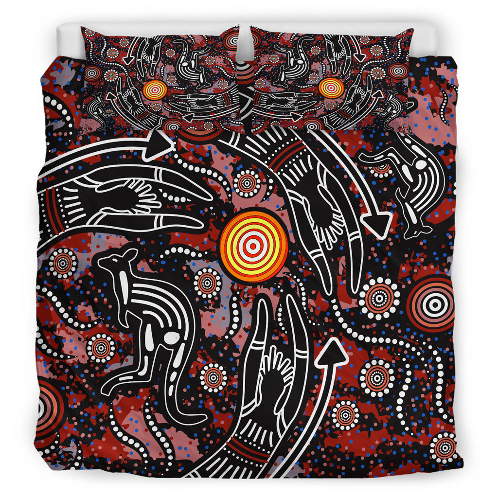 australia-indigenous-bedding-set-aussie-hunting-aboriginal-inspired-dot-art-painting