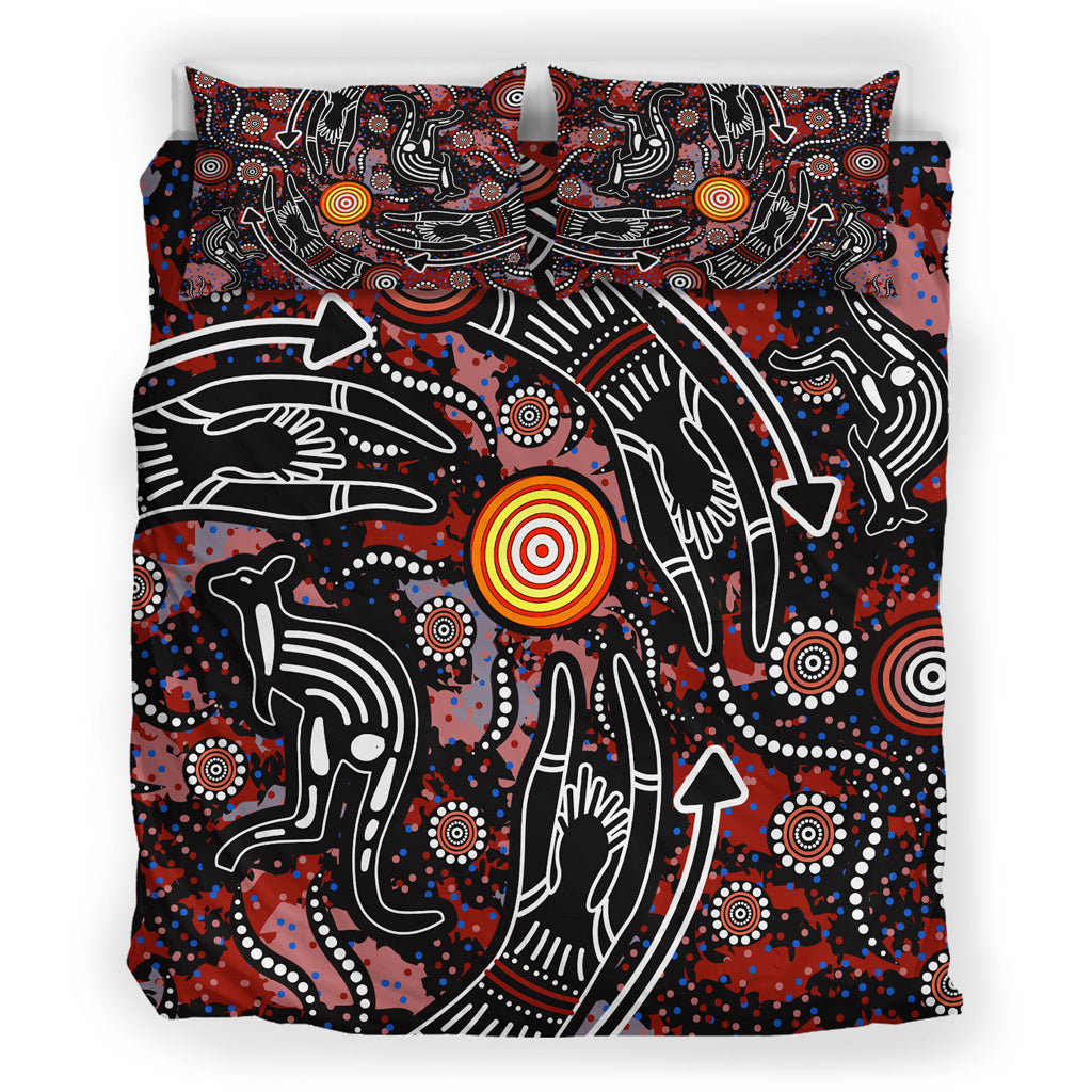 australia-indigenous-bedding-set-aussie-hunting-aboriginal-inspired-dot-art-painting