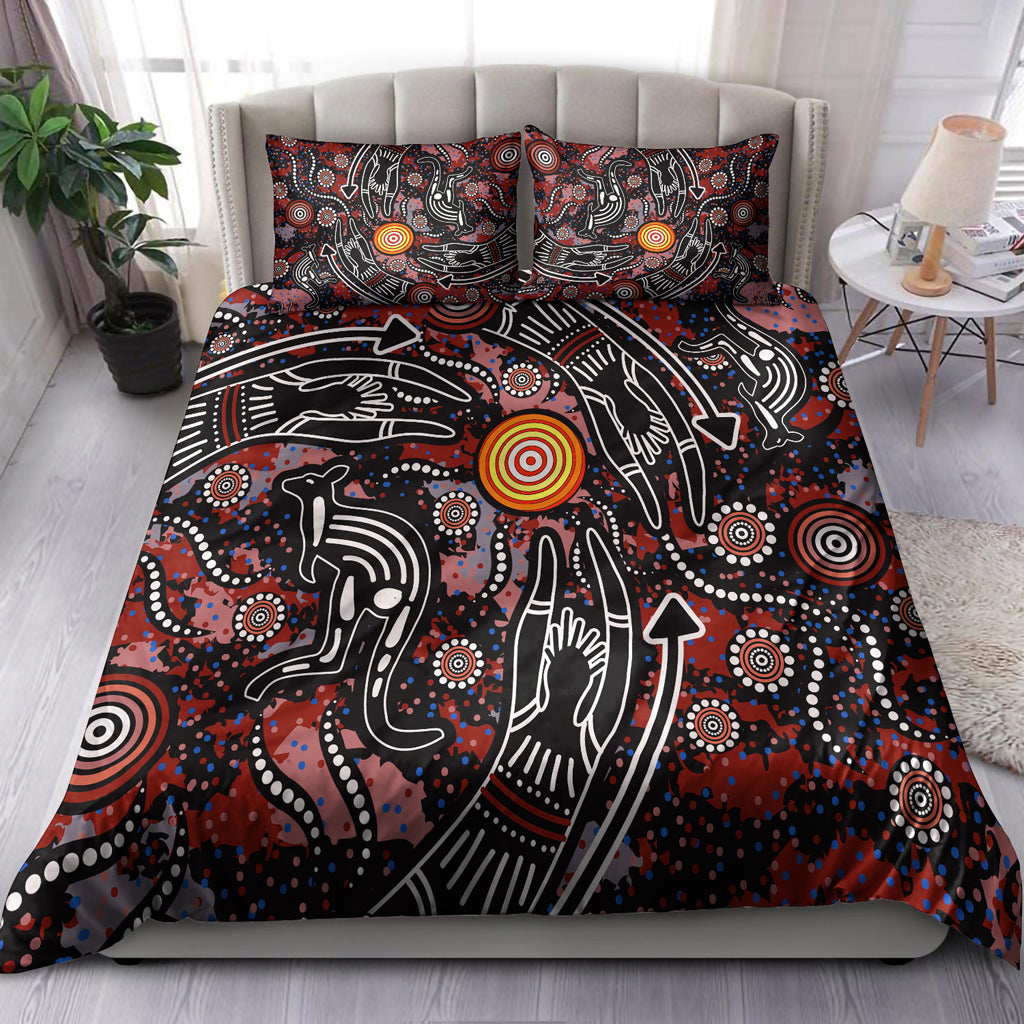 australia-indigenous-bedding-set-aussie-hunting-aboriginal-inspired-dot-art-painting