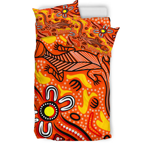 australia-indigenous-bedding-set-aussie-lizard-indigenous-art