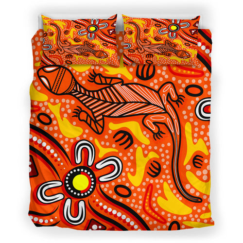 australia-indigenous-bedding-set-aussie-lizard-indigenous-art