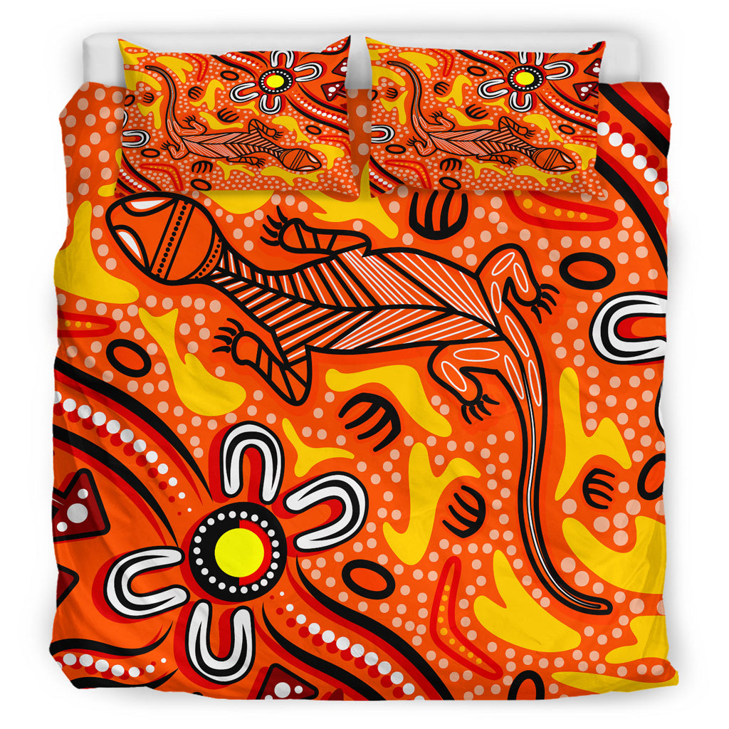australia-indigenous-bedding-set-aussie-lizard-indigenous-art