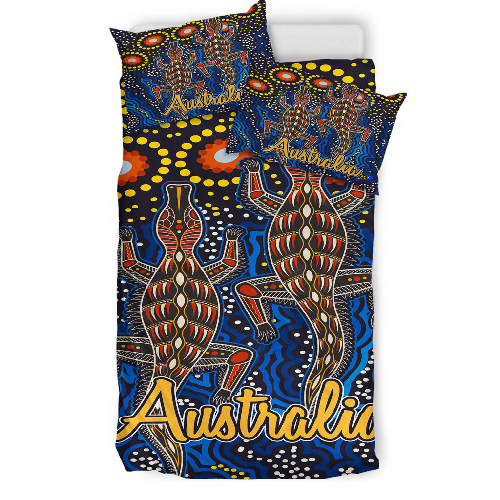 australia-indigenous-bedding-set-australian-dot-art-background-with-crocodile