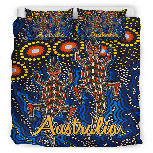 australia-indigenous-bedding-set-australian-dot-art-background-with-crocodile