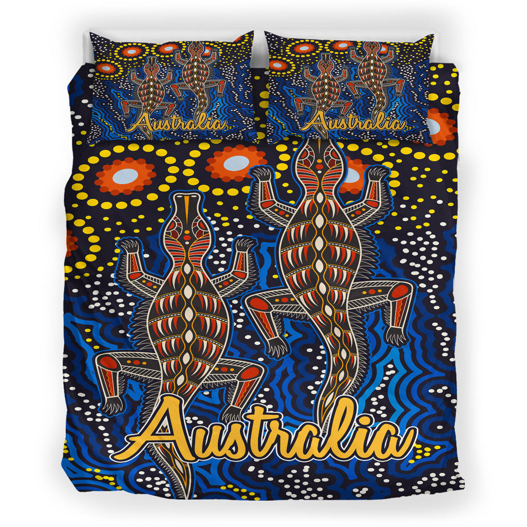 australia-indigenous-bedding-set-australian-dot-art-background-with-crocodile