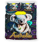 australia-indigenous-bedding-set-australian-dot-art-painting-mystical-dreaming-koala