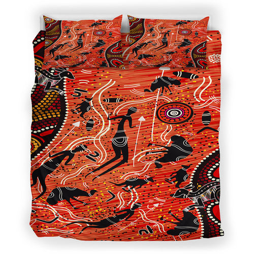 australia-indigenous-bedding-set-australian-indigenous-hunting-with-spear-aboriginal-inspired-art