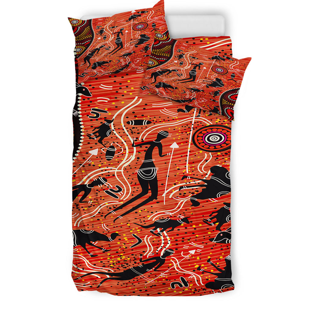 australia-indigenous-bedding-set-australian-indigenous-hunting-with-spear-aboriginal-inspired-art