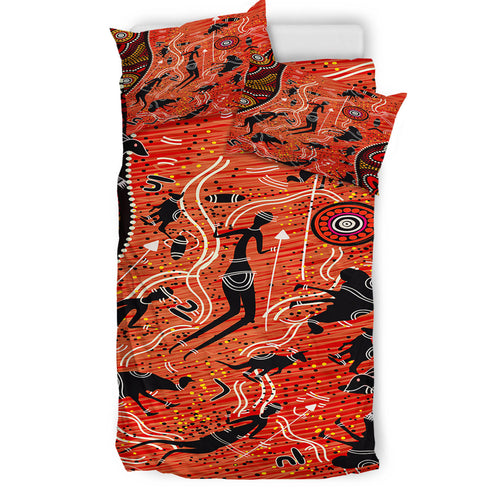 australia-indigenous-bedding-set-australian-indigenous-hunting-with-spear-aboriginal-inspired-art