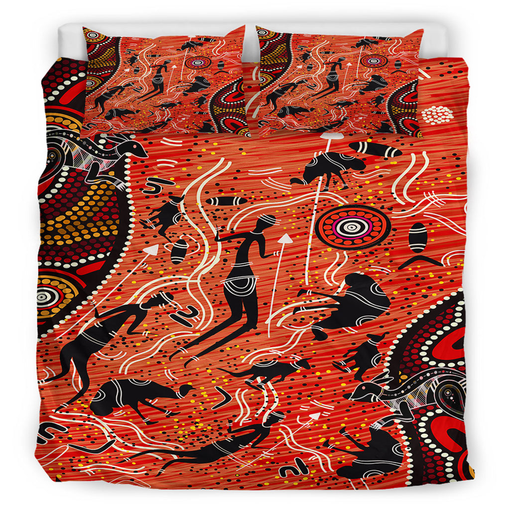 australia-indigenous-bedding-set-australian-indigenous-hunting-with-spear-aboriginal-inspired-art