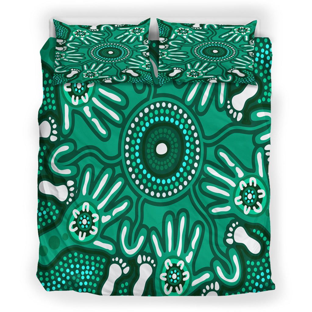 australia-indigenous-bedding-set-brown-aboriginal-inspired-hand-print-artwork