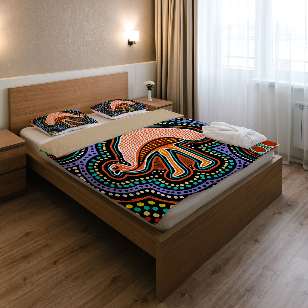 australia-indigenous-bedding-set-emu-aboriginal-inspired-dot-art-painting