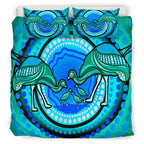 australia-indigenous-bedding-set-emu-and-chicks-aboriginal-inspired-dot-painting