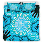 australia-indigenous-bedding-set-hand-print-aboriginal-inspired-connection-art