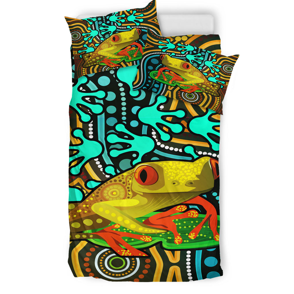 australia-indigenous-bedding-set-indigenous-aboriginal-inspired-frog