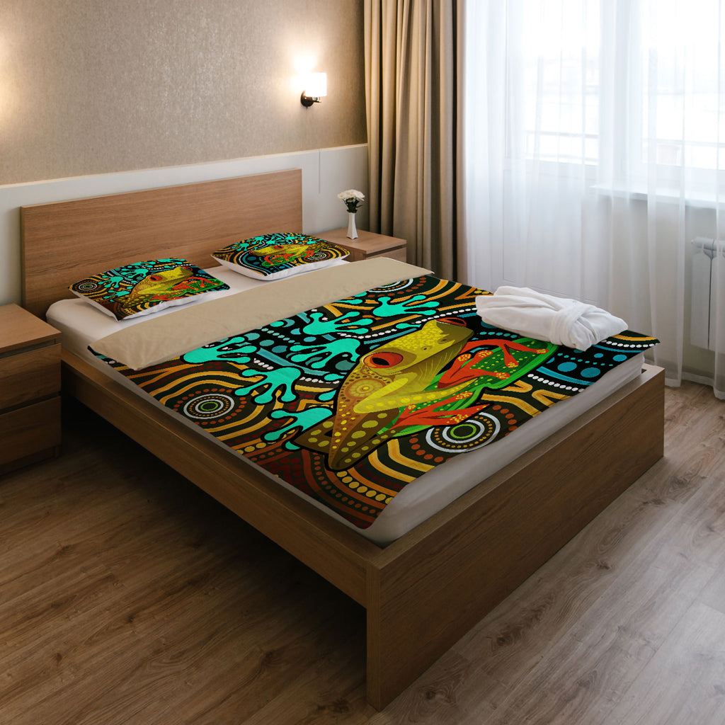 australia-indigenous-bedding-set-indigenous-aboriginal-inspired-frog