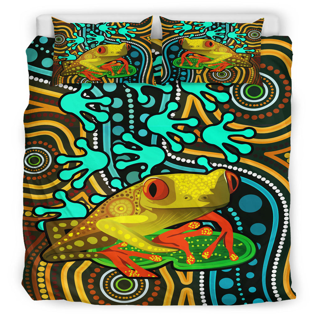 australia-indigenous-bedding-set-indigenous-aboriginal-inspired-frog