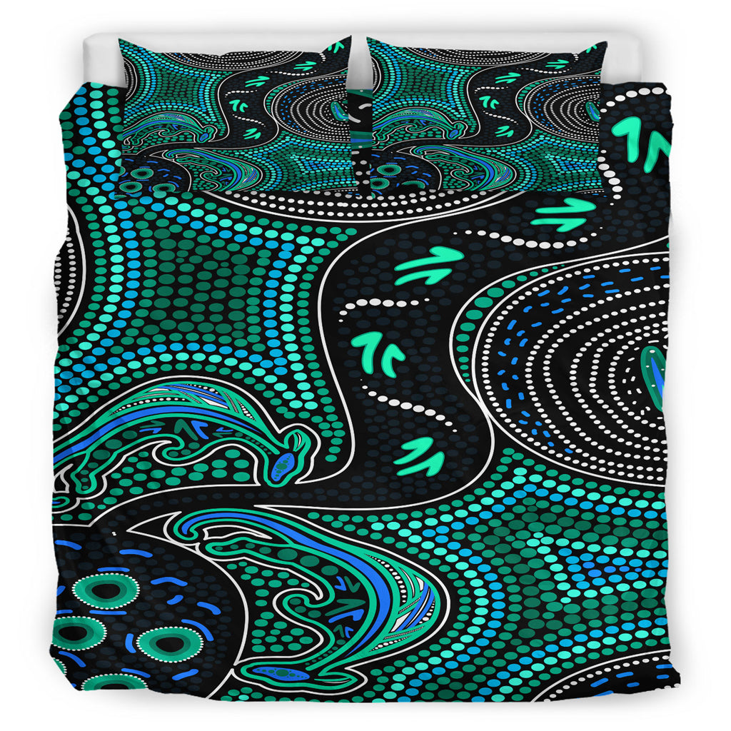 australia-indigenous-bedding-set-indigenous-aboriginal-inspired-kangaroo-dot-art-dreaming