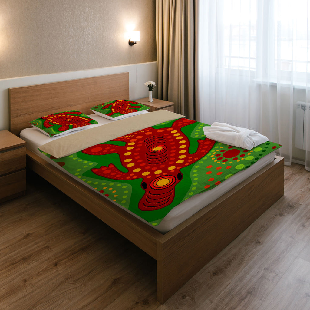australia-indigenous-bedding-set-platypus-in-australian-aboriginal-inspired-style