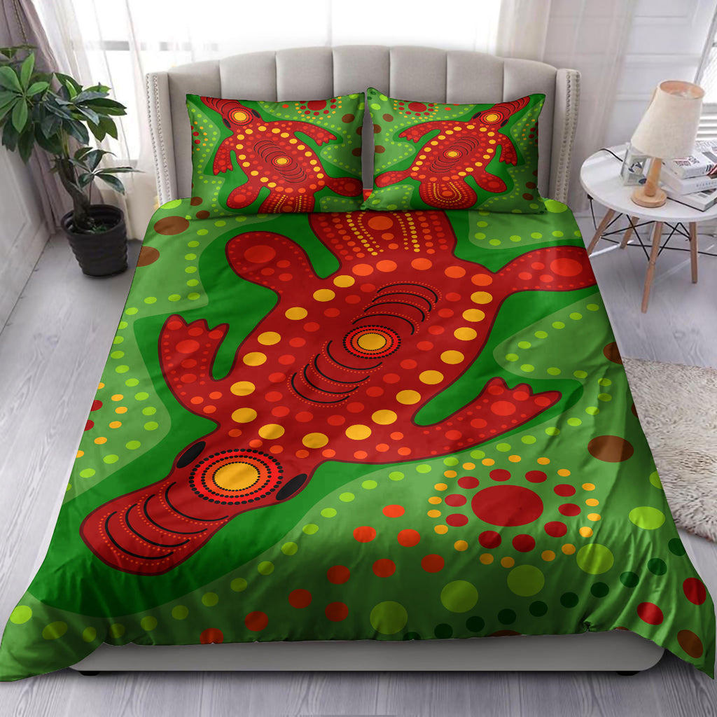 australia-indigenous-bedding-set-platypus-in-australian-aboriginal-inspired-style