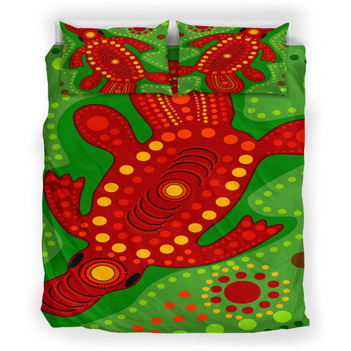 australia-indigenous-bedding-set-platypus-in-australian-aboriginal-inspired-style