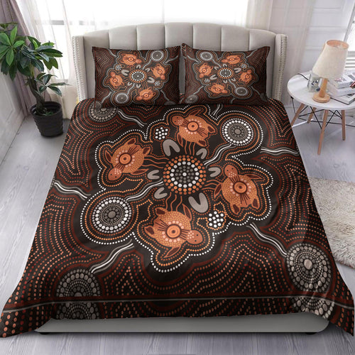 australia-indigenous-bedding-set-turtle-art-aboriginal-inspired