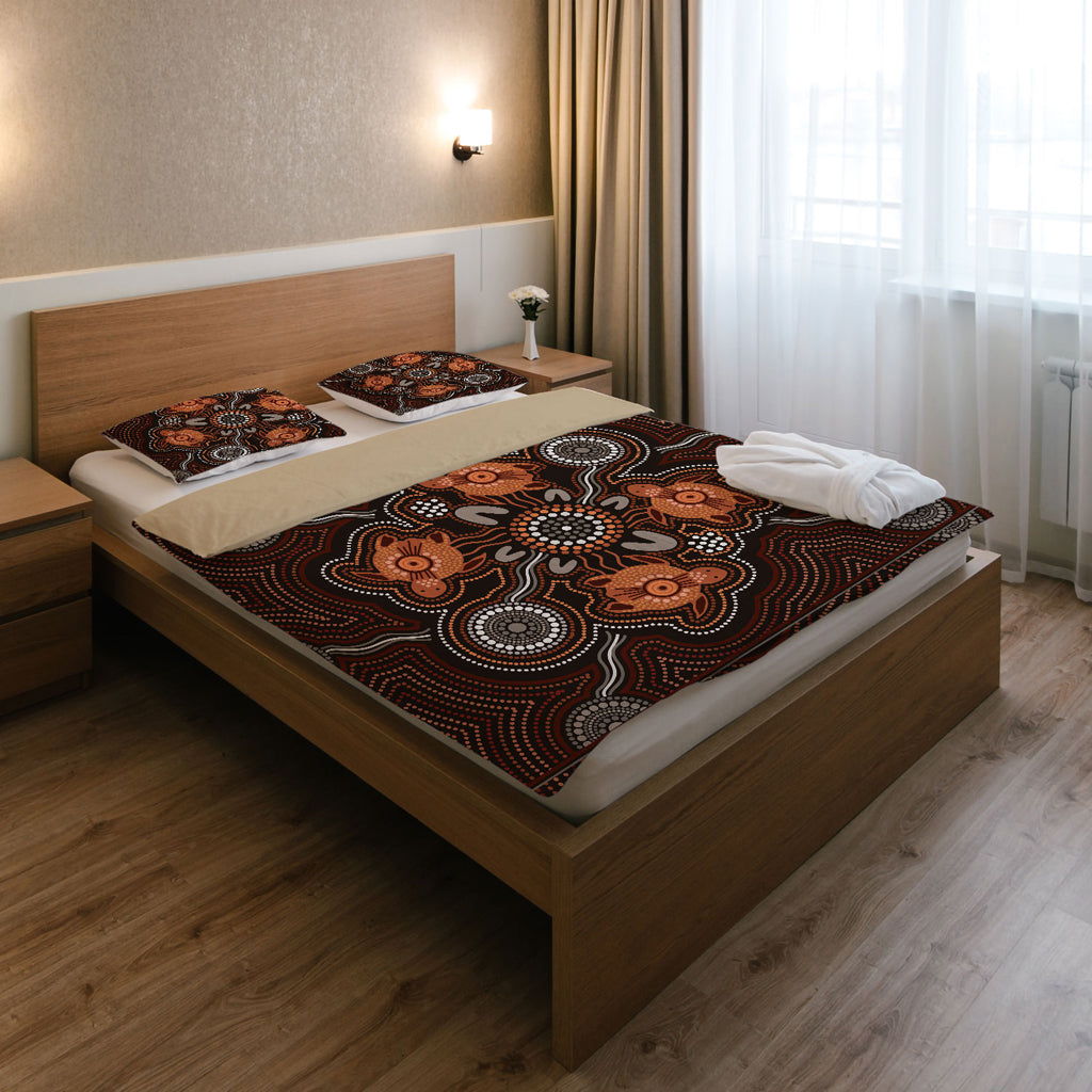 australia-indigenous-bedding-set-turtle-art-aboriginal-inspired