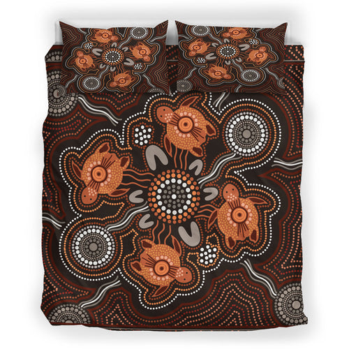 australia-indigenous-bedding-set-turtle-art-aboriginal-inspired