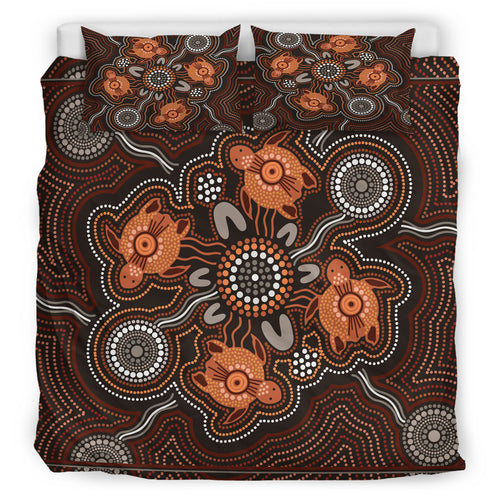 australia-indigenous-bedding-set-turtle-art-aboriginal-inspired