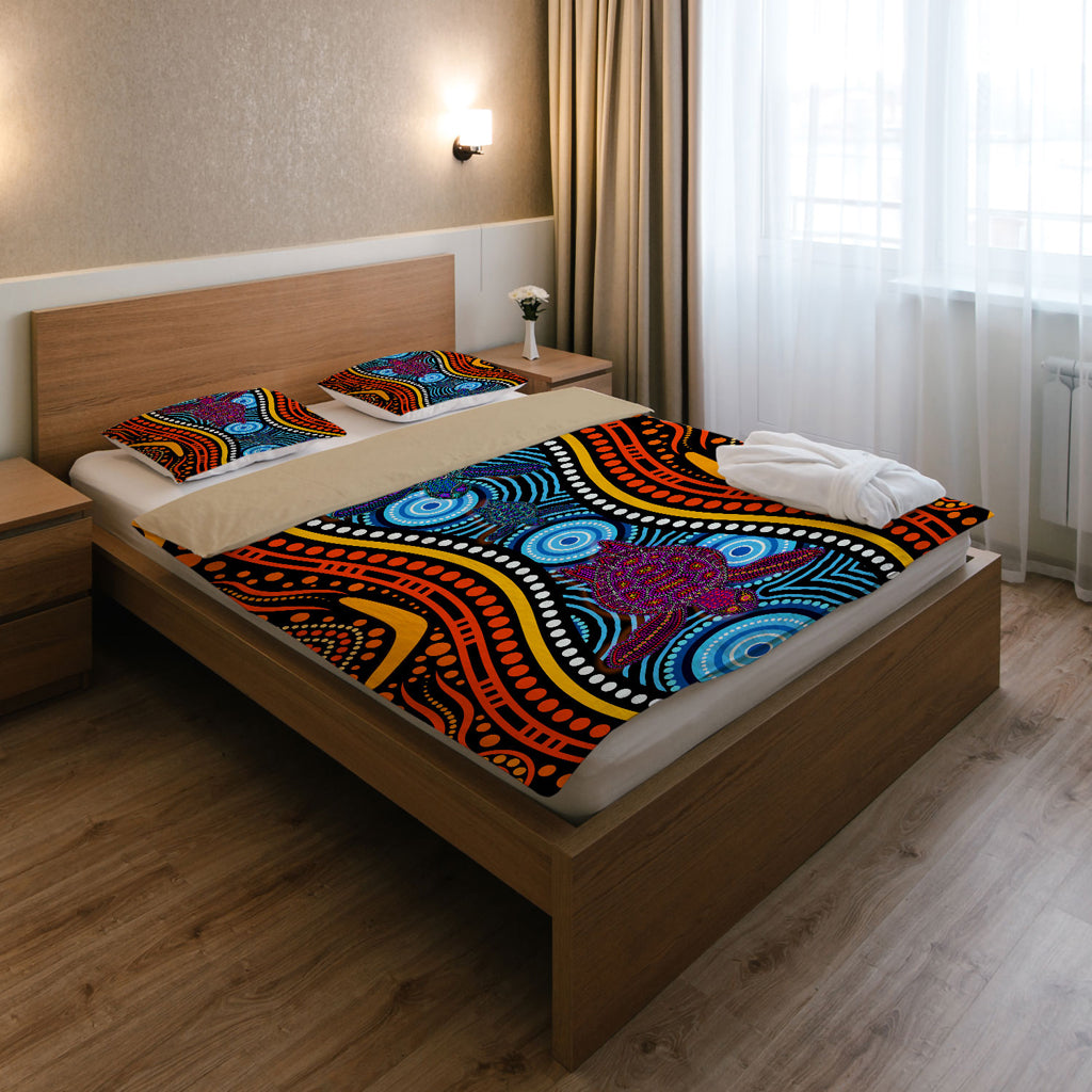 australia-indigenous-bedding-set-turtles-in-river-aboriginal-inspired